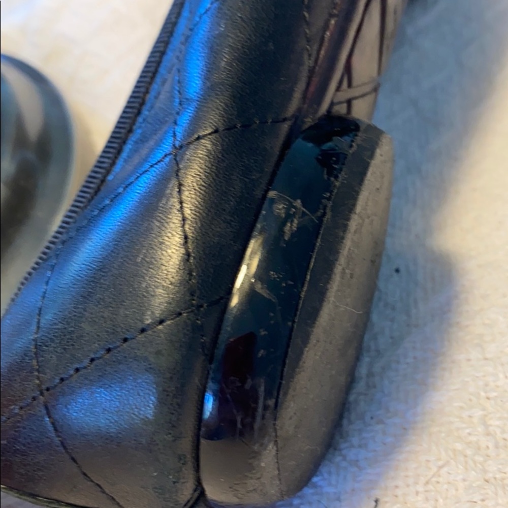 CHANEL Black Quilted Leather Cambon Ballet Flats - Picture 6 of 6